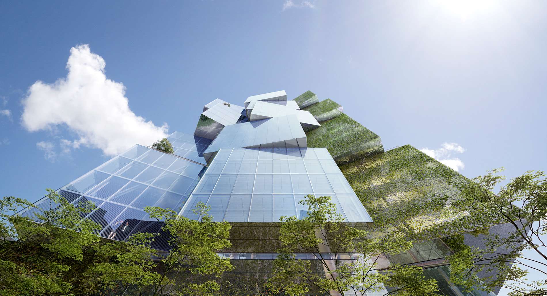 A modern office building in Vancouver, home to IT/IQ Tech Recruiters
