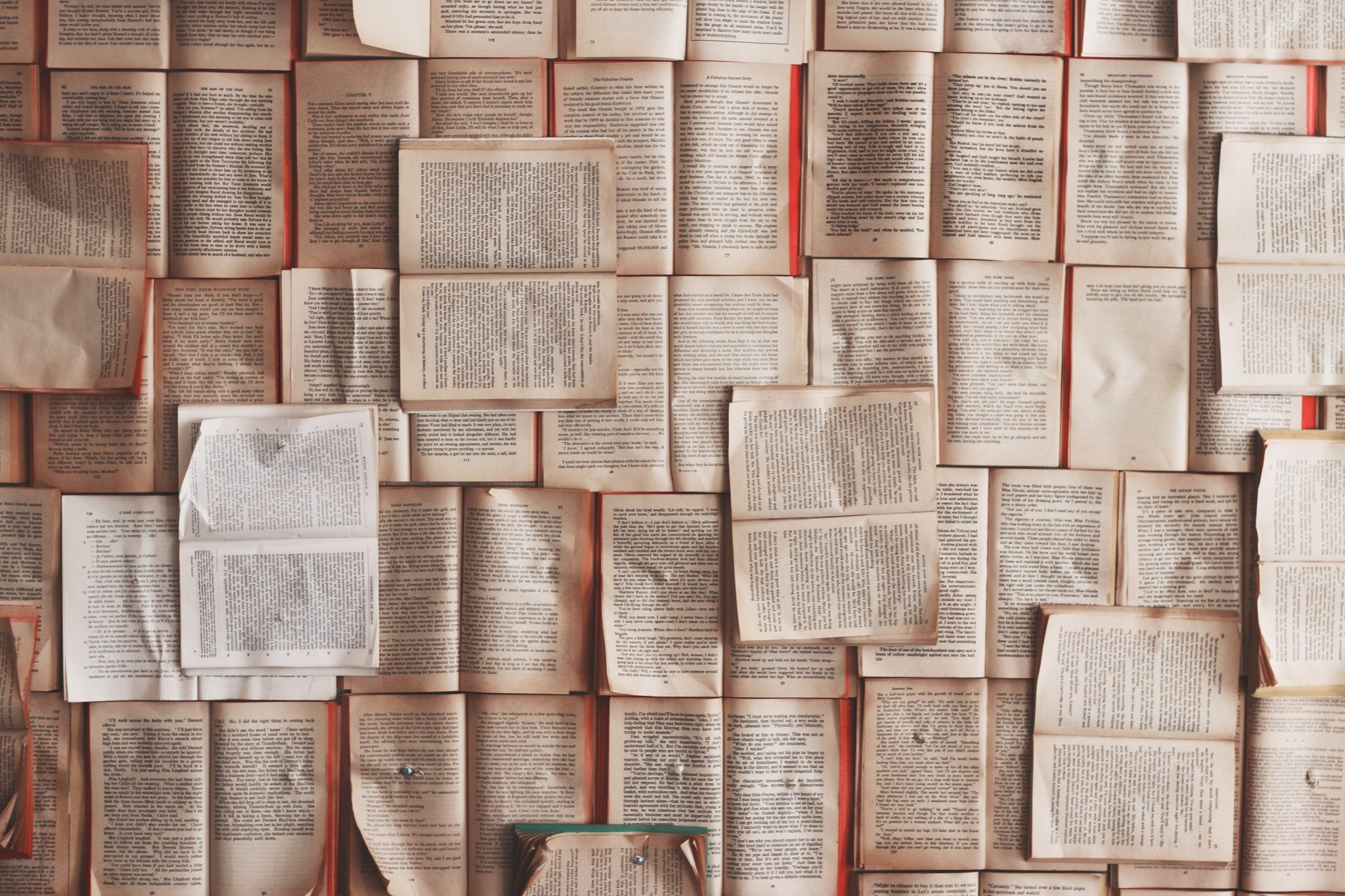 dozens of open books